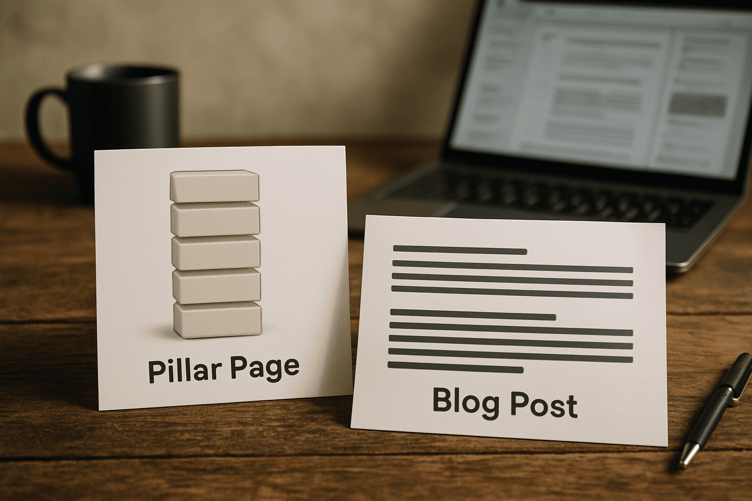 pillar pages vs blogs - Cover image